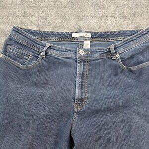 Chico's‎ Platinum Tall Bootcut Jeans Women's Dark Wash Denim Stretch